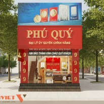 Thiết kế tiệm vàng Kim Bảo Thành 60m2 tại Cầu Giấy Hà Nội